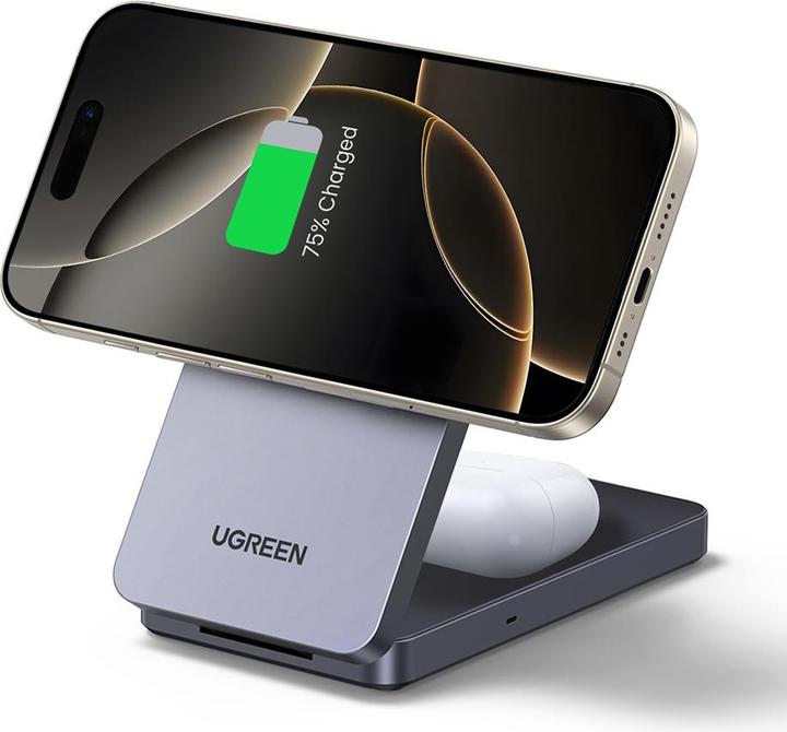 Actual product image Ugreen 2-in-1 Magnetic Wireless Charger (20 W)
