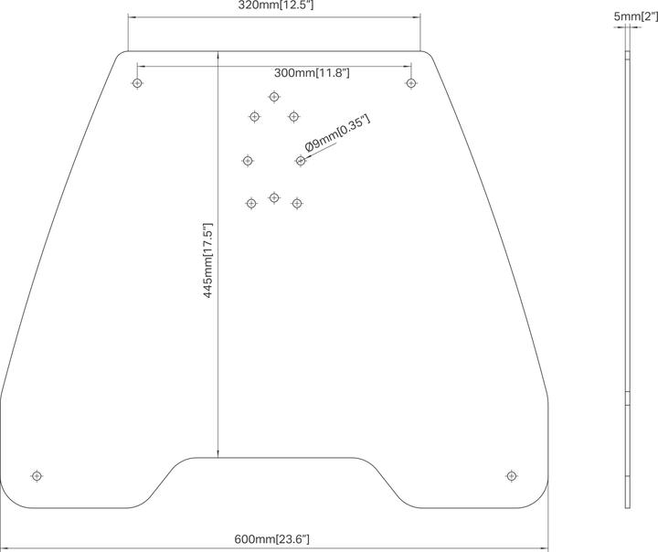 Image du produit Multibrackets Plaque de sol fix Small, noir pour série Pro (Platines de montage / d'adaption)
