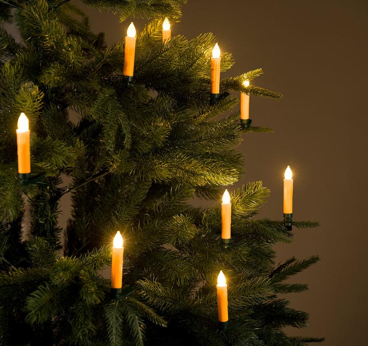 Produktbild Lunartec 20er-Set LED-Weihnachtsbaumkerzen mit Fernbedienung und Timer (20 x)