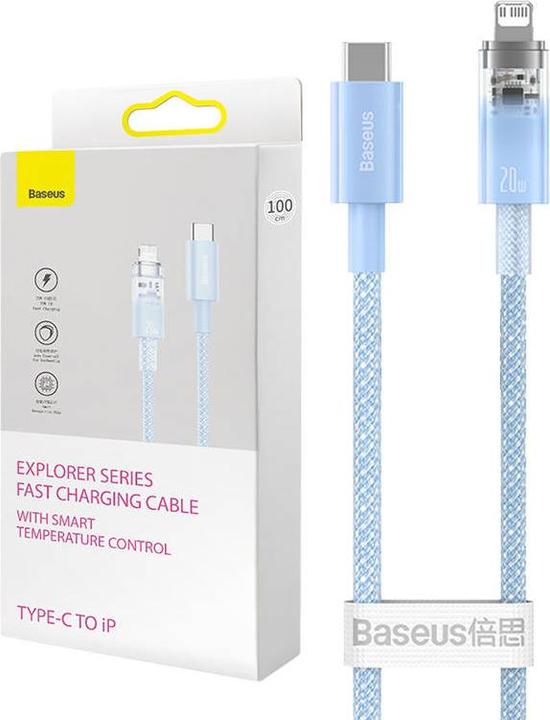 Produktbild Baseus Fast Charging cable USB-C to Lightning Explorer Series 1m, 20W (blue) (1 m, USB 2.0, 20 W)
