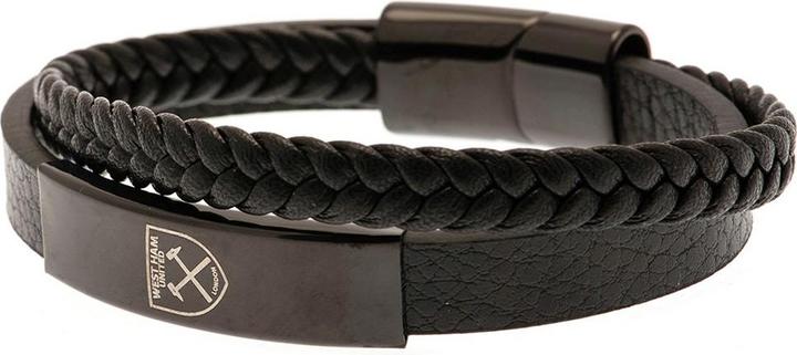 Actual product image West Ham United FC Crest Bracelet Leather (20 cm, 100% synthetic material)