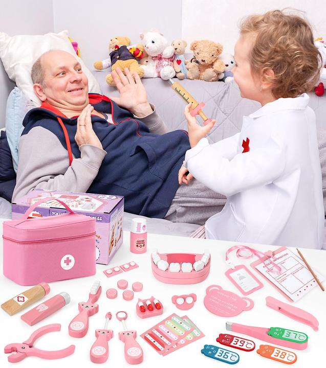 Immagine prodotto Activity Board Valigetta del dottore per bambini, set da gioco in legno, valigetta del dottore per bambini