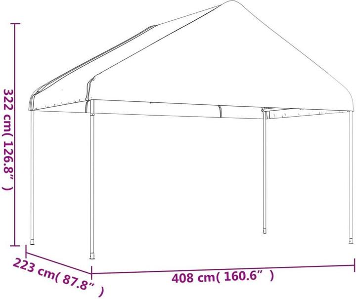 Produktbild vidaXL Pavillon (892 cm, 408 cm)