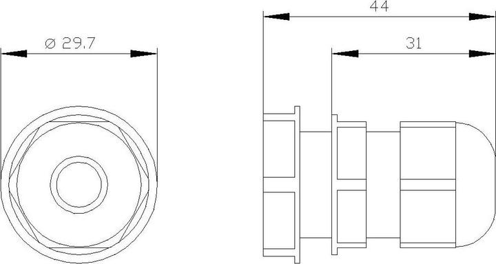 Actual product image Siemens Metric Cable Gland M20