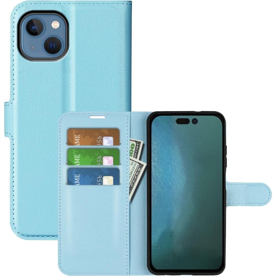 Screenguard Apple iPhone 14 Leather Guard Lederhülle (Apple iPhone 14), Smartphone Hülle, Blau