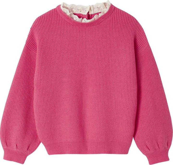 Image du produit Vertbaudet Mädchen Pullover mit Volantkragen, Capsule Collection MAMA, TOCHTER & BABY Oeko-Tex (158)