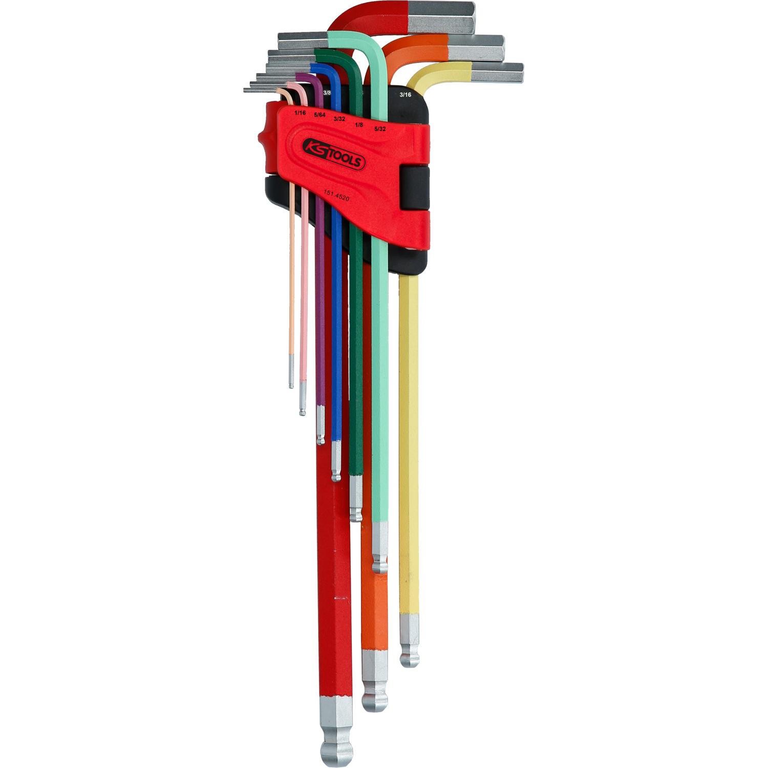 Thumbnail - KS Tools, Sechskantschlüssel, Winkelstiftschlüssel-Satz extralang