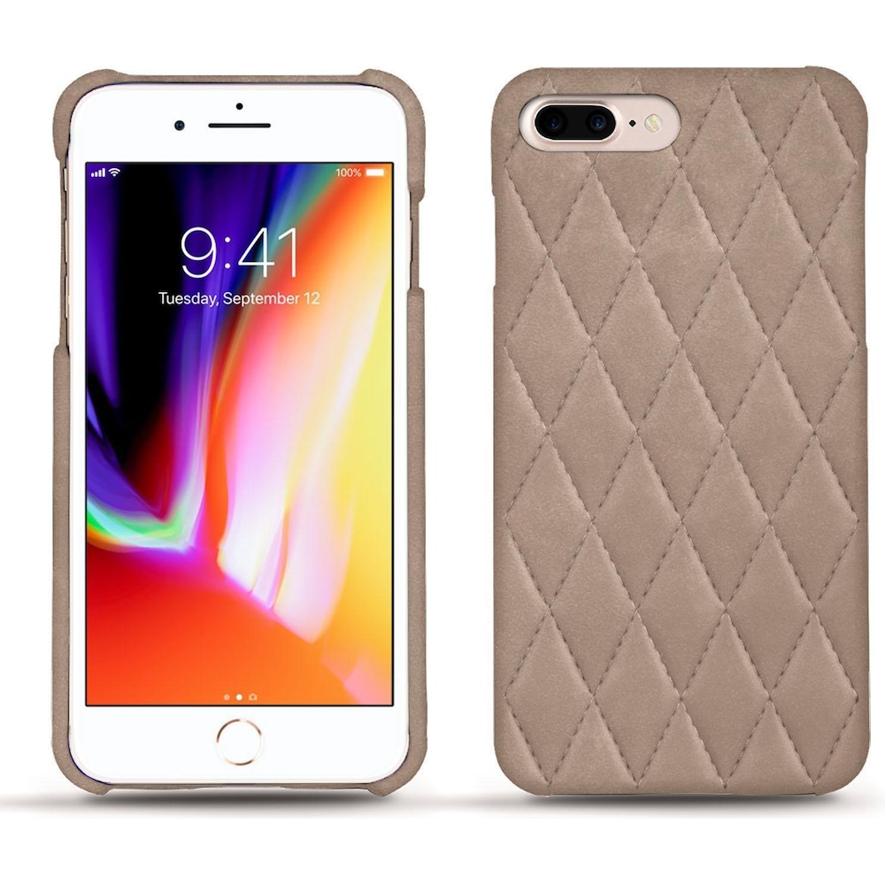 Noreve Lederschutzhülle (Apple iPhone 8 Plus), Smartphone Hülle, Beige