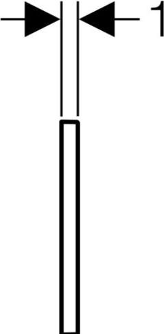 Produktbild Geberit Urinalsteuerung Typ 50 berhrungslos Infrarot Batteriebetrieb chrom gebrstet 116.036.GH.1