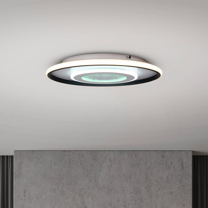 Produktbild Näve LED-Deckenleuchte 1408377, 33W, 1800lm, CCT, weiss/schwarz, 50cm (1800 lm)
