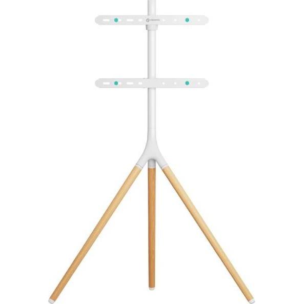Onkron TV SET ACC FLOOR STAND /32-65"/WHITE TS1220-W (35 kg, 32" - 65"), Piedistallo TV, Marrone, Bianco