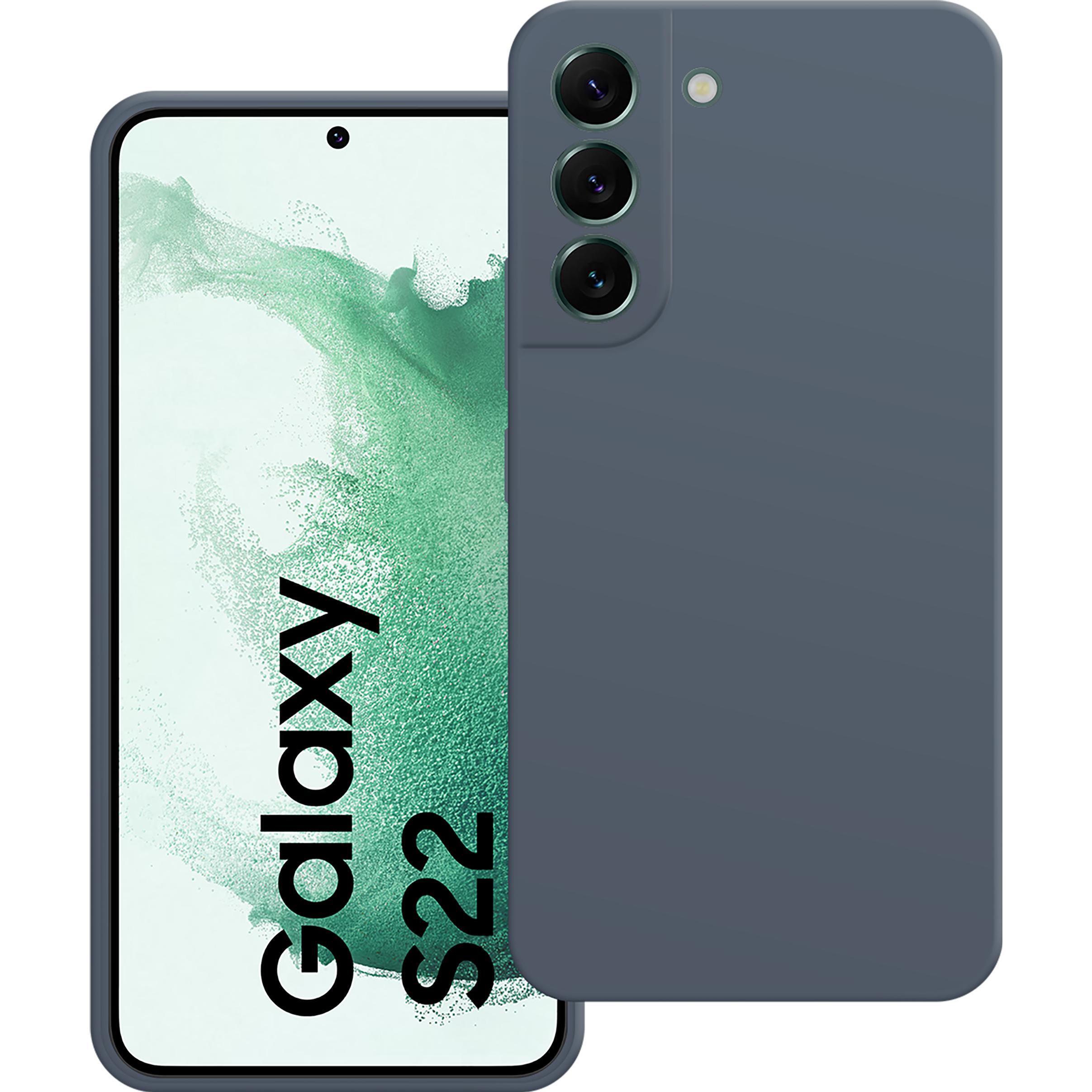 Cazy Silikon Hülle Kompatibel mit Samsung Galaxy S22 - Soft TPU Schutz - (Samsung Galaxy S22+), Smartphone Hülle, Blau