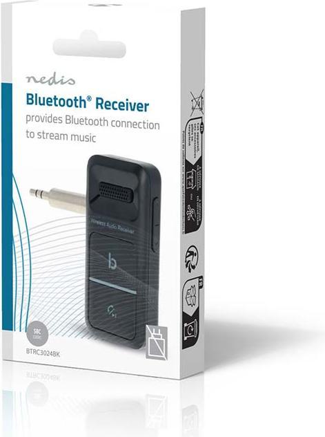 Actual product image Nedis Bluetooth receiver | Connections - Output: USB-C™ socket / 3.5 mm | AAC / SBC | Automatic (Receiver)