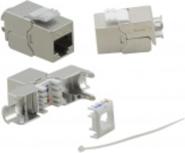 Helos Keystone-Modul Cat 6a 180°, Premium, GHMT zertifiziert, 4PPoE (Keystone Modul)