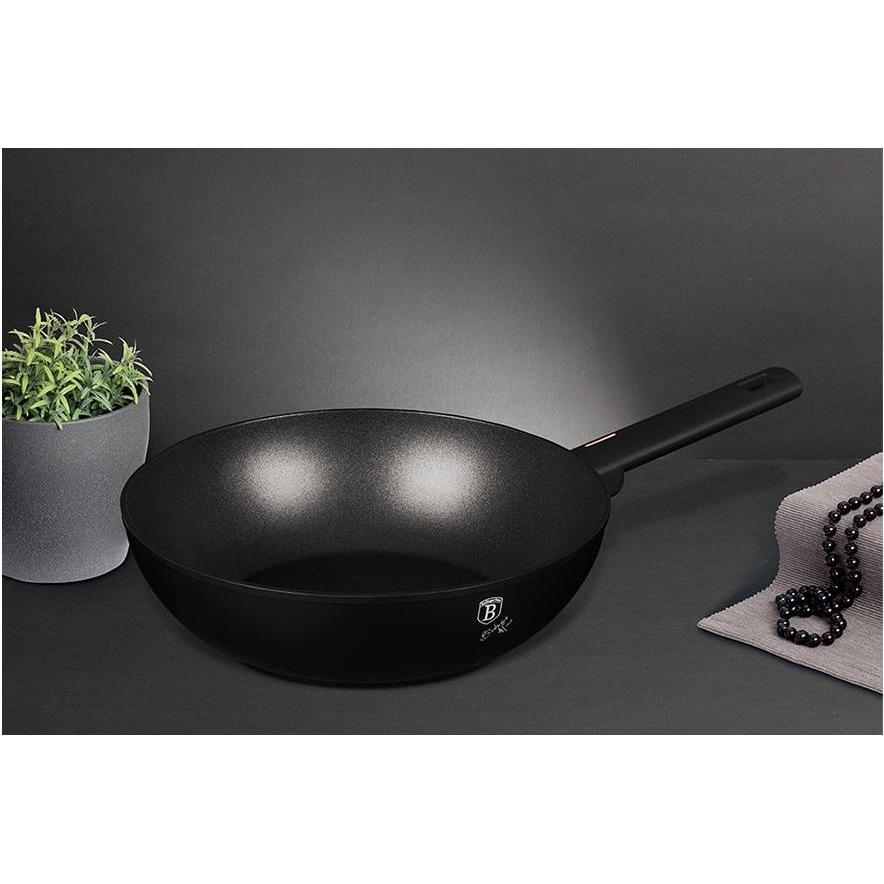 Thumbnail - BerlingerHaus Wok 28cm Monaco Collection, Pfanne + Kochtopf, Schwarz