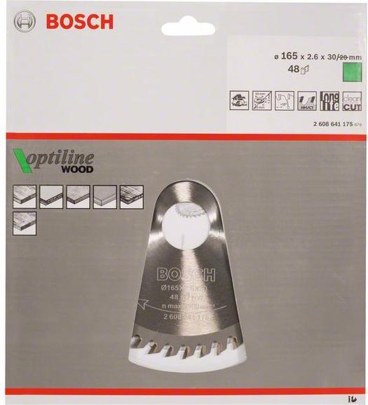Image du produit Bosch Professional Zubehör Lame de scie circulaire PRO Wood, 165 x 2.6 x 30 mm