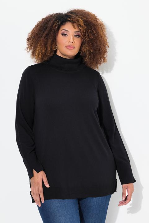 Produktbild Ulla Popken Rollkragenpullover, breite Rippbündchen, Langarm (50, 52)