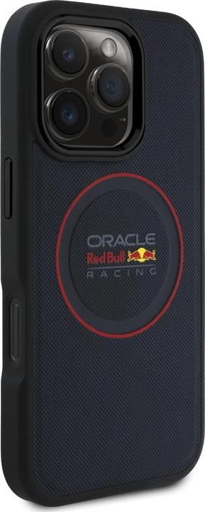 Immagine prodotto Red Bull RBHMP16L24PUILVR Custodia rigida per iPhone 16 Pro 6,3" in pelle granatowy/navy Anello rosso MagSafe (Apple iPhone 16 Pro)