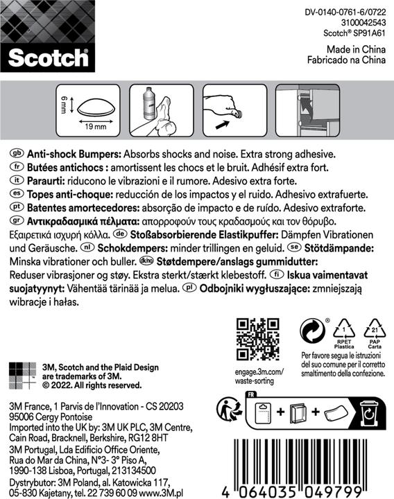 Produktbild Scotch Schutzpuffer (Anschlagdämpfer, 8 Stück)