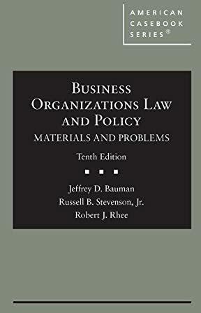 Produktbild Business Organisations Law and Policy (Englisch, Jeffrey D. Bauman, Robert J. Rhee, Russell B. Stevenson, 2022)
