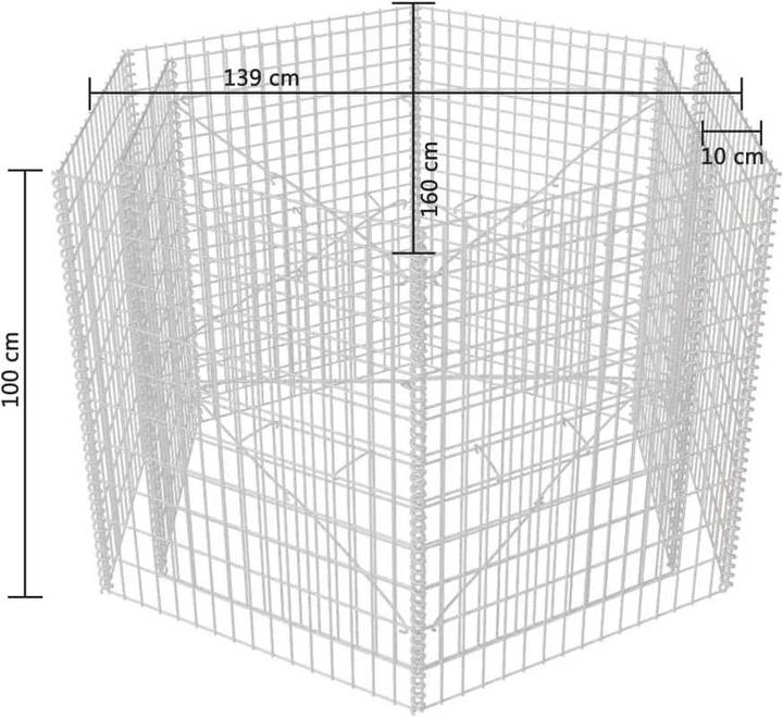 Actual product image vidaXL Gabionen-Hochbeet