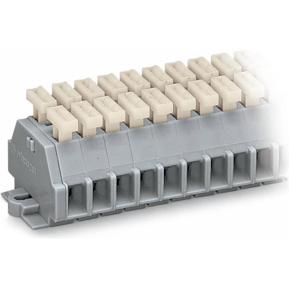 Wago Morsettiera poliammide a molla 12 vie, Accessori di elettronica + Alloggiamento, Grigio