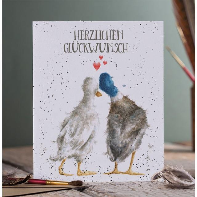 Actual product image Wrendale Design Glückwunschkarte - Enten HERZLICHEN GLÜCKWUNSCH... Wrendale Designs (1 pcs.)