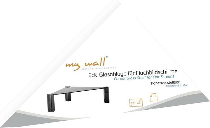 Productafbeelding myWall Glazen hoekplank voor flatscreens