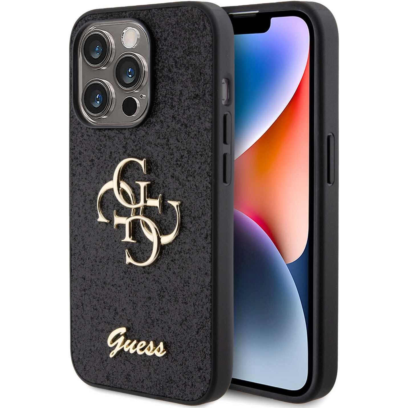 Guess Hard Case (Apple iPhone 15 Pro), Smartphone Hülle, Schwarz
