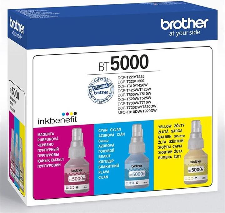 Produktbild Brother Tusz Zestaw CMY BT5000 Oryginał (BT5000CLVAL) (C, M, Y)