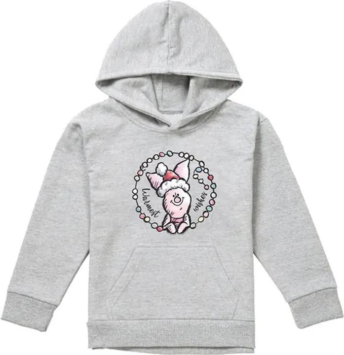 Produktbild Winnie the Pooh Warmest Christmas Wishes Kapuzenpullover meliert (128)
