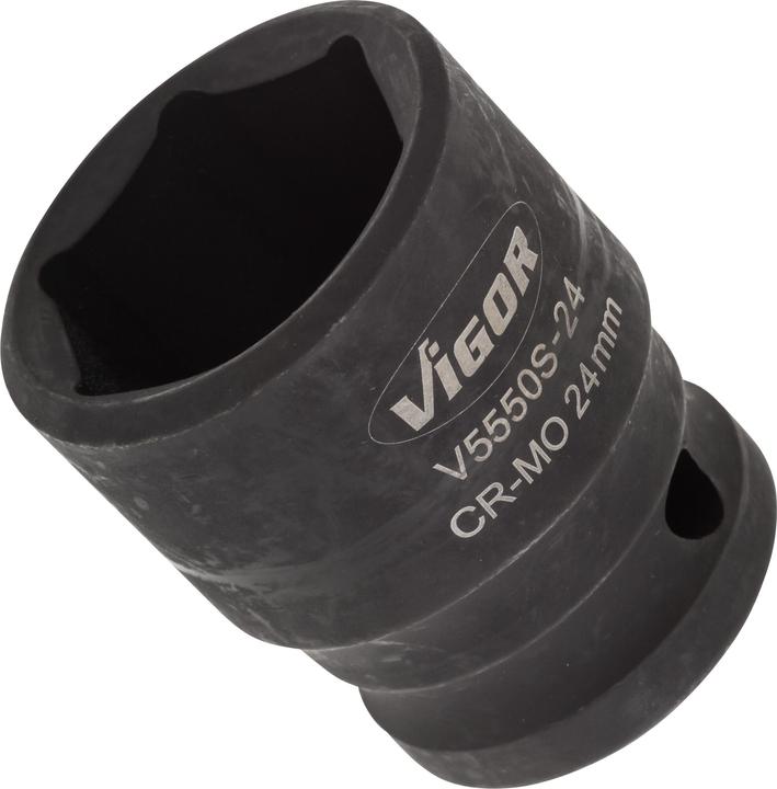 Vigor Dopsleutel kort 1/2" SW 24 (24 mm)