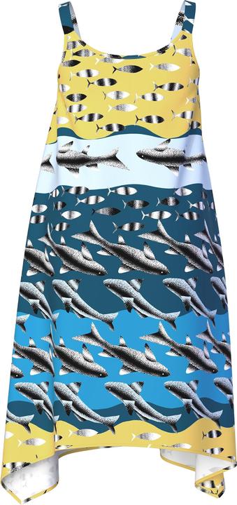 Produktbild Ulla Popken Kleid, Fische, A-Linie, V-Ausschnitt, ärmellos (50, 52)