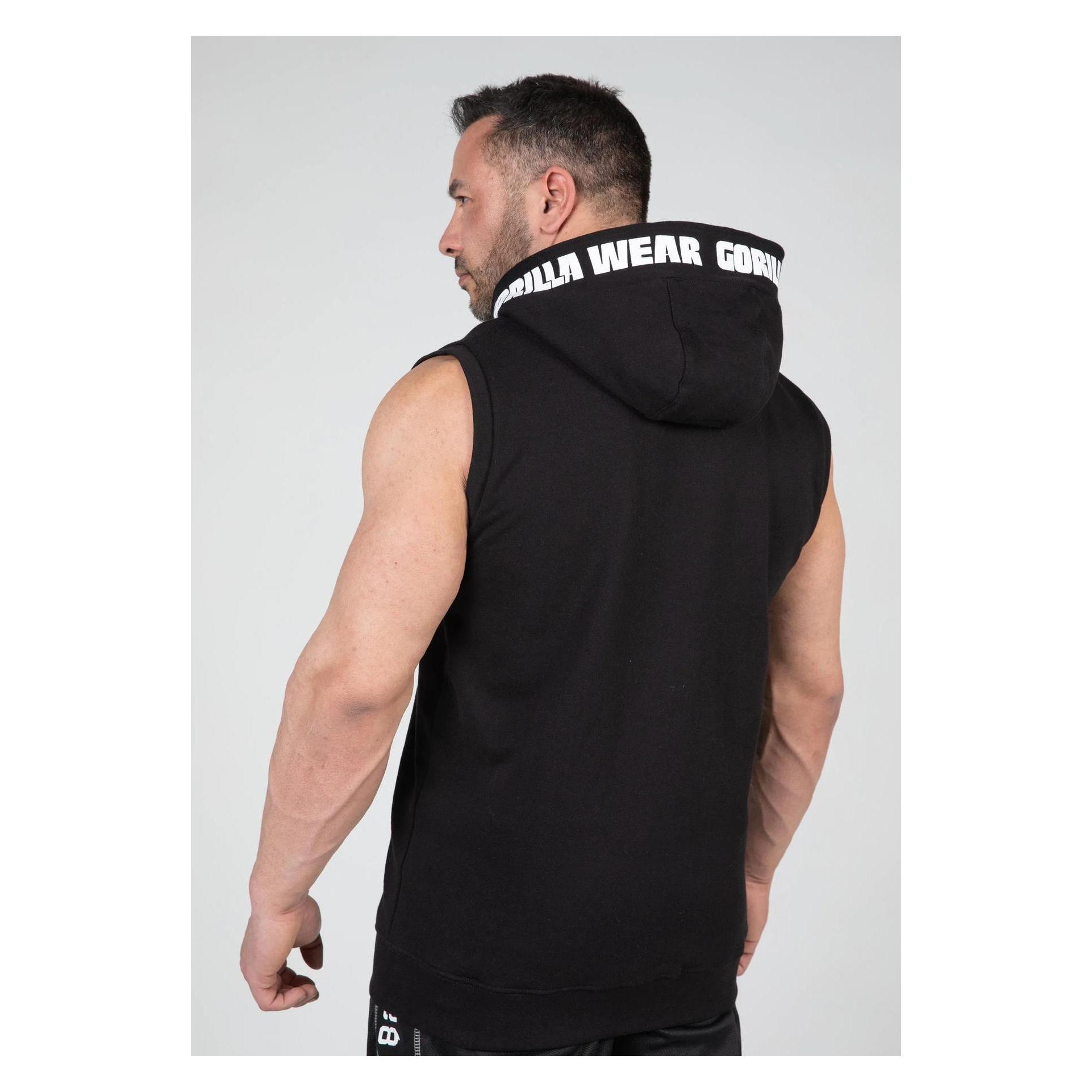 Gorilla Wear, Herren, Pullover, Milwaukee Zip Hooded Tank Top - Schwarz, Schwarz, (S)