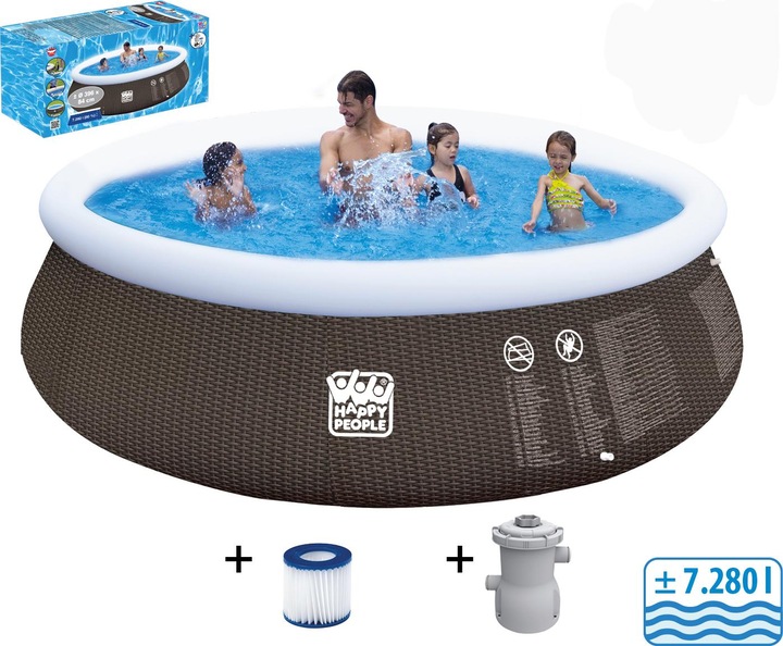 Image du produit Happy People Profitez des températures chaudes et d'un rafraîchissement bien mérité avec une piscine Happy
