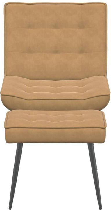 Immagine prodotto vidaXL Poltrona relax con sgabello Poltrona in velluto marrone Poltrona con sgabello