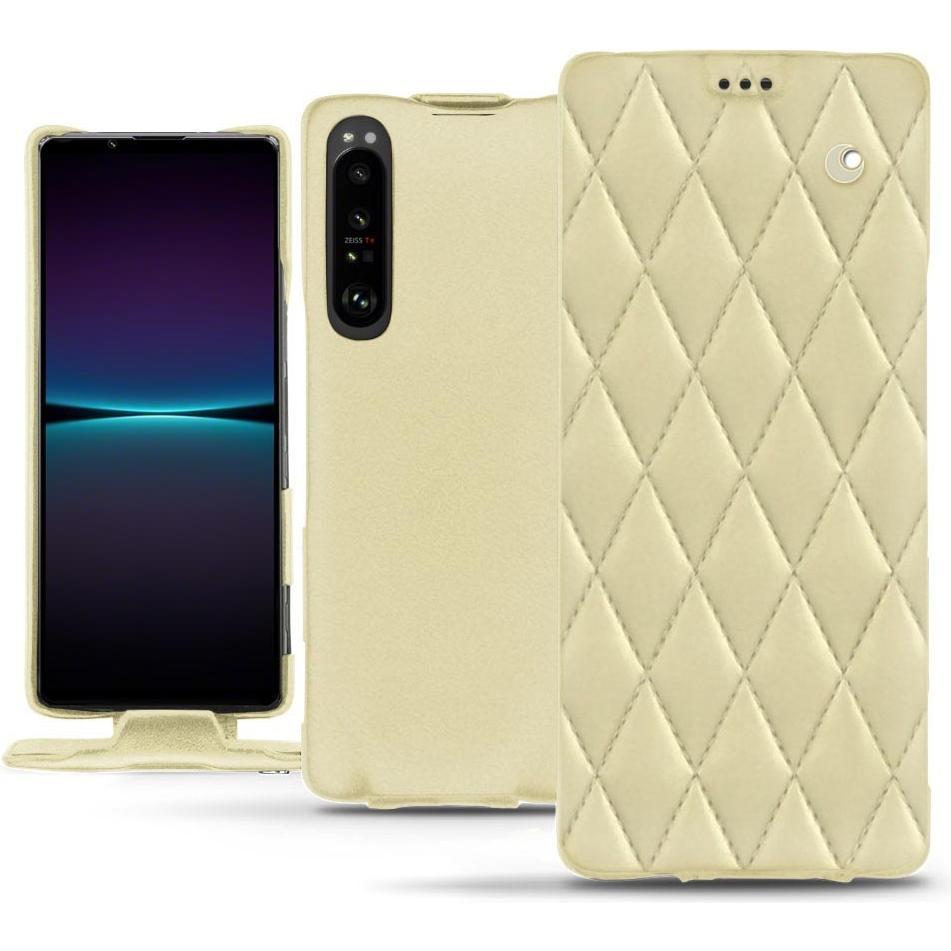 Thumbnail - Noreve Lederschutzhülle vertikal (Sony Xperia 1 IV), Smartphone Hülle, Beige