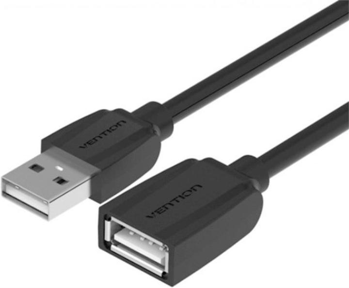 Image du produit Vention Câble d'extension USB 2.0, noir - 2m (2 m, USB 2.0)