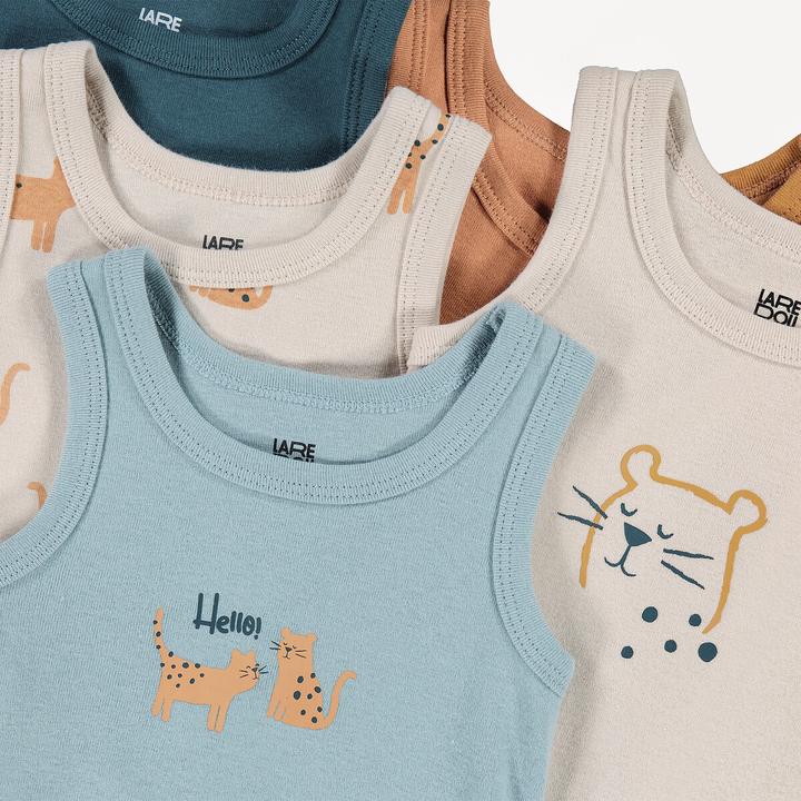 Image du produit La Redoute Collections 5er-Pack ärmellose Bodys (104, 98)