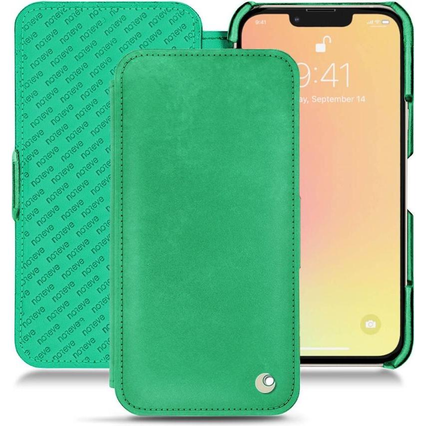 Noreve Lederschutzhülle horizontal (Apple iPhone 13), Smartphone Hülle, Grün