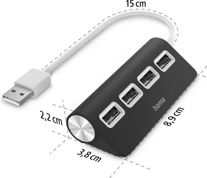 Produktbild Hama USB-A-Hub (USB-A, 4 Ports)