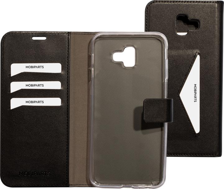 Actual product image Mobiparts Classic Wallet Case Samsung Galaxy J6 Plus (2018) Black (Samsung Galaxy J6 (2018))