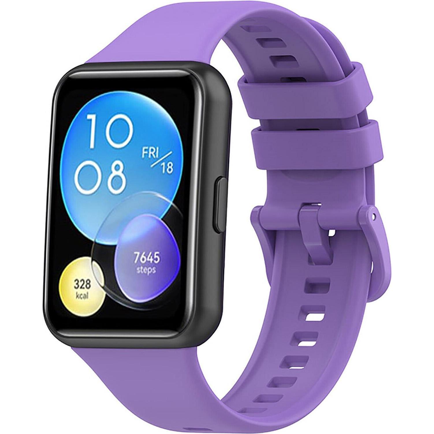 Strap-it Silikonarmband (Silikon, Huawei Watch Fit 2), Uhrenarmband, Violett