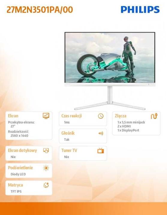 Actual product image Philips 2N3501PA/00 (2560 x 1440 pixels, 27")