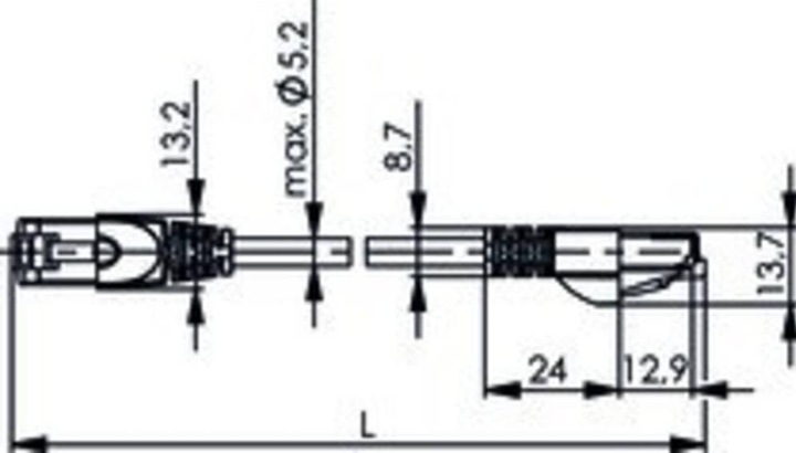 Produktbild Telegärtner Crossover Patchcord Kat.7 10m (S/FTP, CAT6a, 10 m)