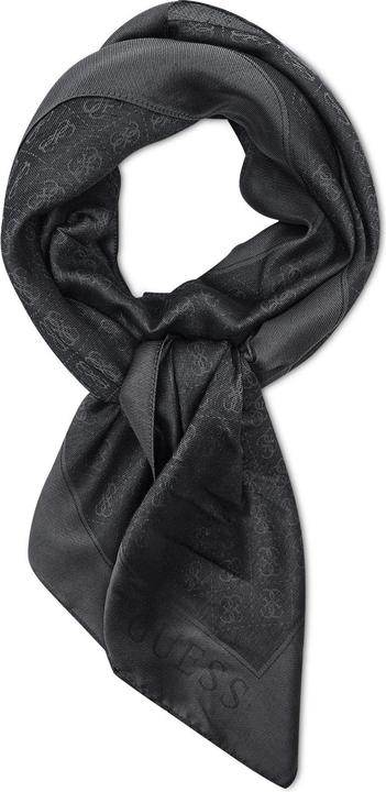 Guess Rossana, Textile Scarf, Coal, 4G Logo, AW8851 POL03, 135 x 135 cm, F
