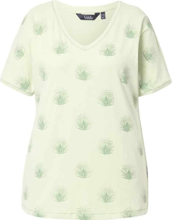 Produktbild Ulla Popken T-Shirt, Pfauen, Oversized, V-Ausschnitt, Halbarm (50, 52)