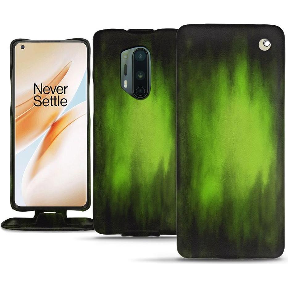 Noreve Lederschutzhülle vertikal (OnePlus 8 Pro), Smartphone Hülle, Grün