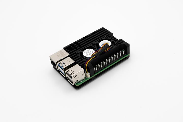 Actual product image HutoPi Aluminium case double fan for Raspberry Pi 5