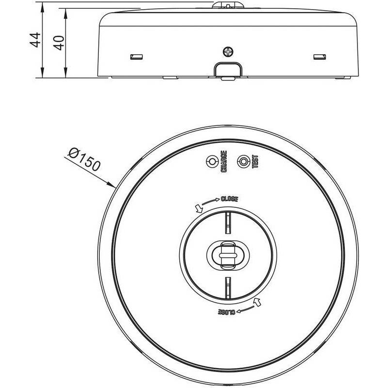 Thumbnail - B-Safety, Sicherheitskennzeichnung, BL550038 Sicherheitsleuchte Deckenaufbaumontage